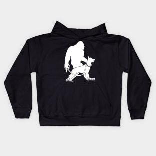 Bigfoot Walking Belgian Malinois Kids Hoodie